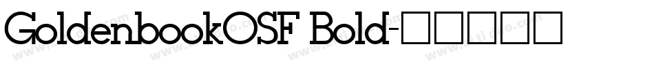 GoldenbookOSF Bold字体转换